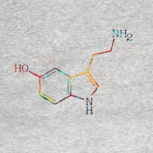 Serotonin Molecule by erzebeth